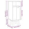 vidaXL Mueble de ba&ntilde;o OTTA madera maciza de pino 35x30x90 cm