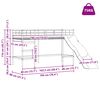 vidaXL Estructura de litera para ni&ntilde;os con tobog&aacute;n y Antracita