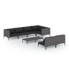 vidaXL Set sof&aacute;s de jard&iacute;n 8 pzas cojines rat&aacute;n sint&eacute;tico gris oscuro