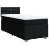 vidaXL Cama box spring con colch&oacute;n tela negro 80x200 cm