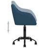 vidaXL Silla de comedor giratoria de terciopelo azul