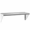 vidaXL Estante de pared de acero inoxidable plateado 100x30x31 cm