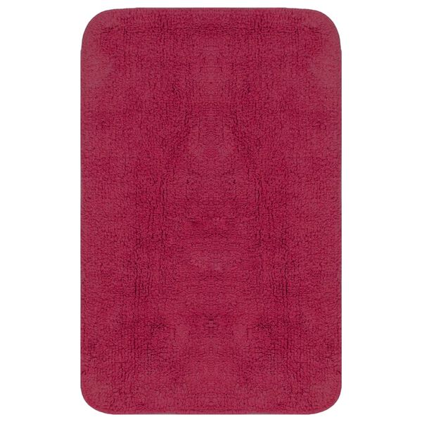 vidaXL Conjunto de alfombrillas de ba&ntilde;o de tela 2 piezas fucsia