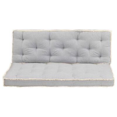 vidaXL Juego de cojines para sofá de palets 2 piezas gris antracita