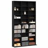 vidaXL Cabinet para CDs con estante Roble Negro 101 x 23 x 177,5 cm