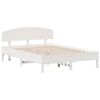 vidaXL Estructura de cama sin colch&oacute;n madera de pino blanca 140x200 cm