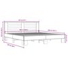 vidaXL Estructura cama madera ingenier&iacute;a metal roble Sonoma 180x200 cm