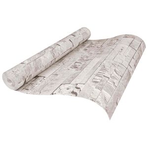 vidaXL Papel tapiz 3D de piedra Crema 10 x 0,53 m Tela no tejida