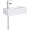 vidaXL Lavabo de ba&ntilde;o con grifo y desag&uuml;e Cromado 45,5 x 25,5 x 13 cm