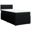 vidaXL Cama box spring con colch&oacute;n tela negro 90x200 cm