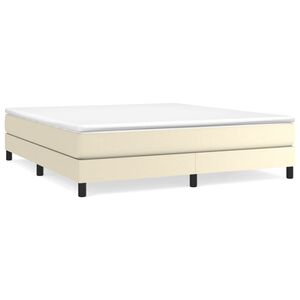 vidaXL Estructura de cama con somier cuero sint&eacute;tico crema 160x200 cm