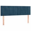 vidaXL Cama box spring con colch&oacute;n terciopelo azul oscuro 140x190 cm