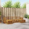 vidaXL Juegos de sof&aacute;s 6 pcs Natural Madera de Acacia S&oacute;lida