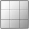 vidaXL Espejo de pared metal negro 60x60 cm