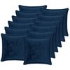 vidaXL Funda de almohada 12 uds. HOUTEN Azul marino 40 x 40 cm Franela