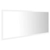 vidaXL Espejo de ba&ntilde;o LED acr&iacute;lico blanco brillo 100x8,5x37 cm