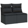 vidaXL Set sof&aacute;s jard&iacute;n y cojines 2 pzas rat&aacute;n sint&eacute;tico acacia beige