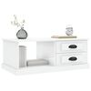 vidaXL Mesa de centro madera contrachapada blanco brillo 90x50x35 cm
