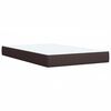 vidaXL Cama box spring con colch&oacute;n tela marr&oacute;n oscuro 120x190 cm