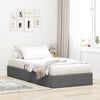 vidaXL Cama con almacenamiento Gris oscuro 90 x 190 cm tela