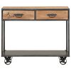 vidaXL Mesa consola de madera maciza reciclada 90x35x74 cm