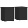 vidaXL Soportes de plantas 2 uds madera ingenier&iacute;a negro 15x15x20 cm