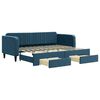 vidaXL Sof&aacute; cama nido con cajones terciopelo azul 90x200 cm
