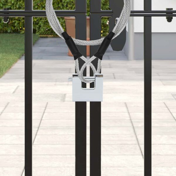 vidaXL Candado 12 pcs Plateado 5 x 1,9 x 4,5 cm Hierro