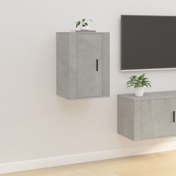 vidaXL Mueble para TV de pared gris hormig&oacute;n 40x34,5x60 cm