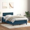 vidaXL Cama box spring con colch&oacute;n terciopelo azul oscuro 120x210 cm