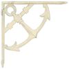 vidaXL Soportes para estanter&iacute;as de pared 12 uds. Blanco antiguo