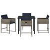 vidaXL Conjunto de Comedor de Jard&iacute;n 5 pcs Gris rat&aacute;n sint&eacute;tico