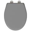 vidaXL Asiento de WC Gris 44,8 x 37,3 x 4,2 cm Duroplast