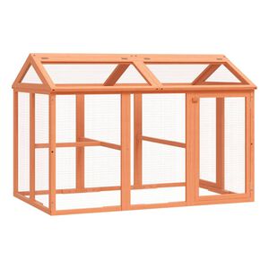 vidaXL Corral de madera maciza pino marr&oacute;n 141x94x104 cm