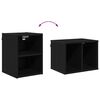 vidaXL Mueble colgante Roble Negro 30 x 29,5 x 40 cm