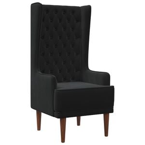 vidaXL Silla de respaldo alto con capiton&eacute; con botones Negro