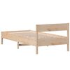 vidaXL Estructura de cama sin colch&oacute;n madera maciza pino 75x190 cm