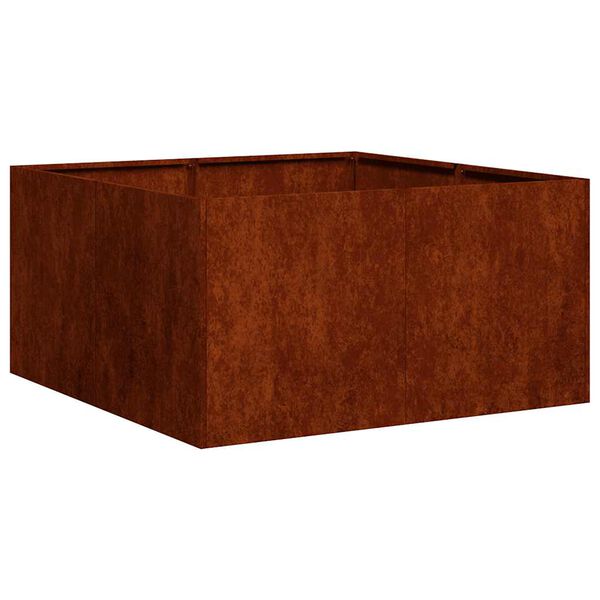 vidaXL Jardinera oxidada 80x80x40 cm acero corten