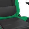 vidaXL Silla gaming de masaje cuero sint&eacute;tico negro y verde