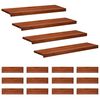 vidaXL Alfombras para escalones 16 uds. 90 x 30 x 2 cm Marr&oacute;n