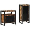 vidaXL Juego de muebles de ba&ntilde;o 2 uds. Multicolor y negro