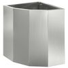 vidaXL Macetero de Esquina Plateado 30 x 30 x 35 cm Acero galvanizado