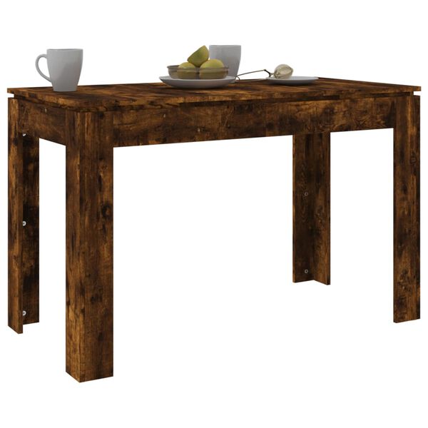 vidaXL Mesa de comedor madera de ingenier&iacute;a roble ahumado 120x60x76 cm
