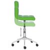 vidaXL Silla de comedor giratoria de cuero sint&eacute;tica verde