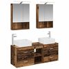 vidaXL Juego de muebles de ba&ntilde;o 5 uds. Madera envejecida