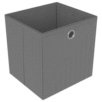 vidaXL Estantería de 5 cubos con cajas de tela negro 103x30x72,5 cm