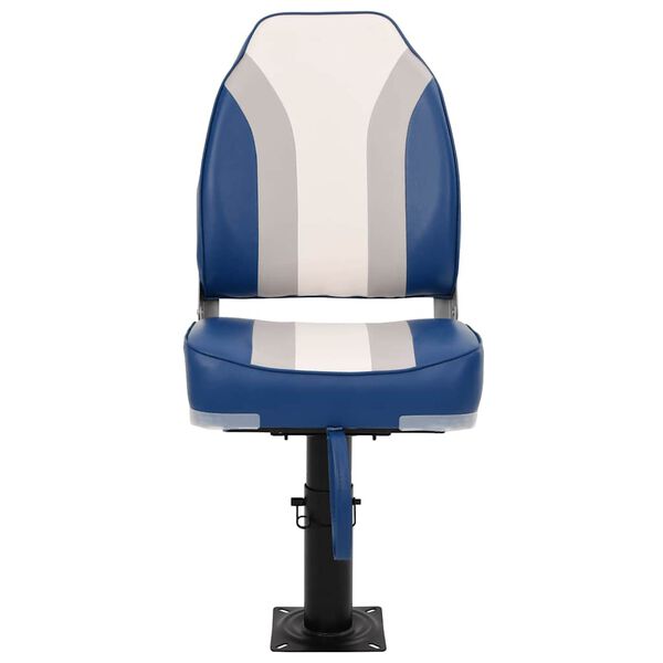 vidaXL Asiento de barco con pedestal altura ajustable 360&deg; giratorio