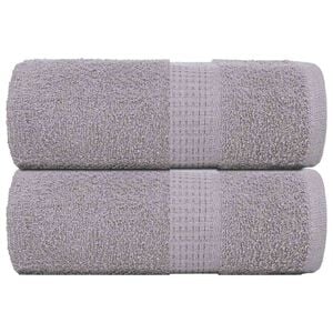vidaXL Toallas de ba&ntilde;o FROGN 2 uds gris 30x30 cm 360 g/m&sup2;