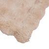 vidaXL Manta de Piel de Conejo Sint&eacute;tica 4 pcs Beige 150 x 220 cm