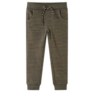 Pantalones de ch&aacute;ndal infantiles caqui oscuro m&eacute;lange 104